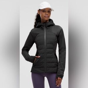 lululemon athletica Black Hooded Quilted Puffer Jacket